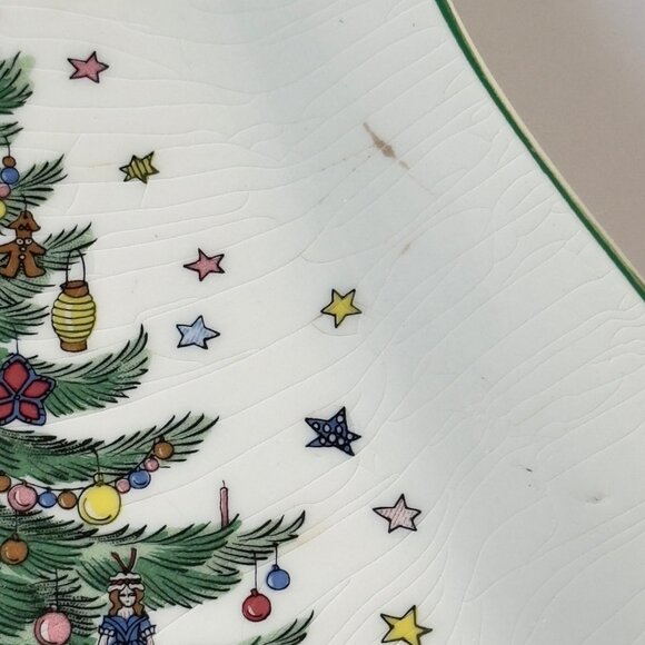 Nikko Christmas Tree-Shaped Holiday Porcelain Platter - Picture 7 of 9